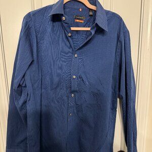 Men's Van Heusen Blue Striped Dress Shirt